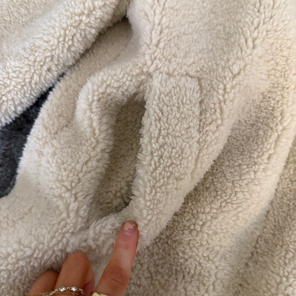 SAM New York Mid Length Sherpa Coat in Almond - Picture 6 of 12